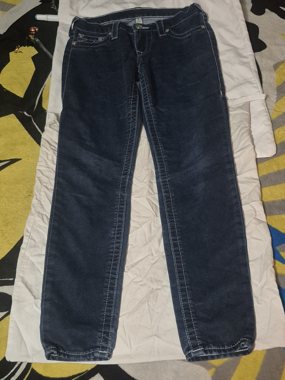 True Religion WoMen's Navy Straight-Leg Jeans